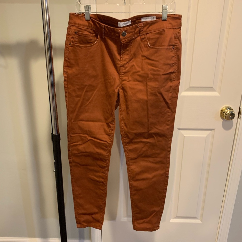 Rust/Cinnamon Colored Skinny Jeans size 12